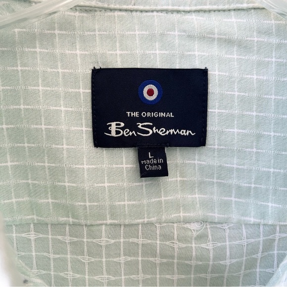 Ben Sherman men’s short sleeved button down mint green - Picture 4 of 10